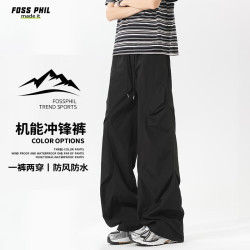 Foss Phil 美式工装裤男春秋季直筒户外冲锋伞兵运动休闲裤FP25600黑色XL