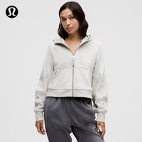 lululemon 丨Scuba 女士超宽松款拉链连帽衫 *丝绒 LW3JLYS 鸽子灰 XL /XXL