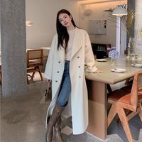 芍漾 双面呢绒 长款 女士大衣