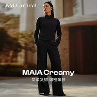 MAIA ACTIVE Creamy中腰直筒裤休闲运动裤子健身瑜伽长裤 64PN42 晖黑麻花 M