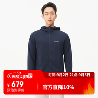 mont·bell 防晒衣男款户外速干透气春夏季轻薄连帽衫 1114936 NV海军蓝 L