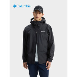 Columbia 冲锋衣男秋季外套上衣户外防水硬壳夹克XE5850 黑色 M