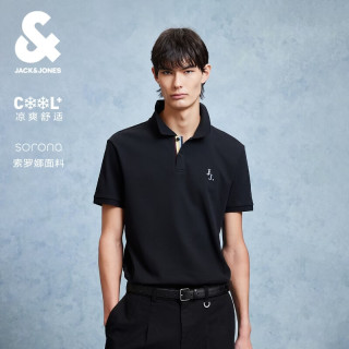 杰克琼斯 杰克·琼斯（JACK&JONES）夏季短袖男士POLO衫合集 226106024E40黑色