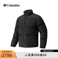 Columbia 户外26秋冬新品男子金点加厚鹅绒羽绒服YM3663 010 黑色 M (175/96A)