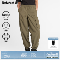 Timberland 官方男女同款束脚长裤工装防泼水宽松大码|A6FEZ A6FEZA58/军绿色 L