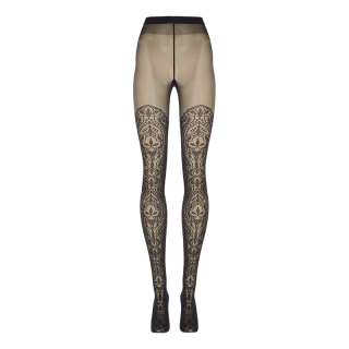 Wolford Ornamental 20D微透连裤袜 黑色 XS