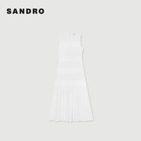 移动端：Sandro 女装法式海边丁达尔层叠蛋糕长裙