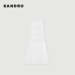 Sandro 女装法式海边丁达尔层叠蛋糕长裙
