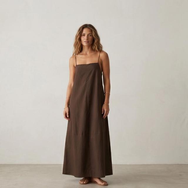 ZARA 女士吊带直筒连衣裙