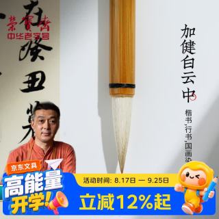 荣宝斋 毛笔 善琏湖笔大师兼毫白云大中小楷 书法国画专用字帖临摹成人初学者入门 精品加健中白云