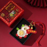 生肖马小马手机挂件羊MEIMEI足金挂件毛绒包钥匙黄金小羊生日礼物