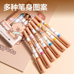 得力 美术绘画勾线比签字笔马克笔 勾边描线快干防水6支/盒