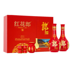 郎酒 红花郎10 53%vol 酱香型白酒 500ml*2瓶 礼盒装