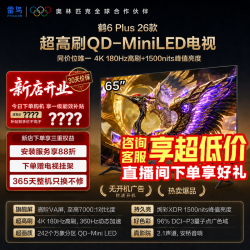 雷鸟 电视 65 鹤6 Plus 26款 超高刷 QD-MiniLED万象分区 平板电视 65R69A Plus