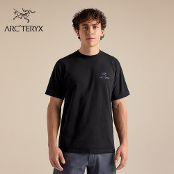 ARC'TERYX KRAGG SL COTTON JUG SS 男子 棉质短袖T恤 Black / Violectric/黑色/紫罗兰色 M