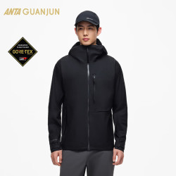 安踏 户外系列 | 山锋GORETEX黑标3L冲锋衣男士硬壳外套152520601 基础黑-3 M