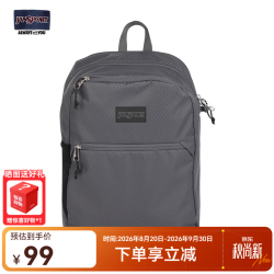 JANSPORT 书包轻便双肩包男女旅行包简约背包通勤电脑包学生校园书包 3P1C65Z-深灰色