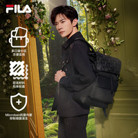 FILA 黑武士老花满印双肩包 防泼水 XS