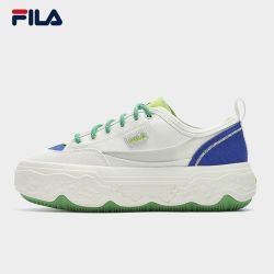 FILA ROCK 岩石鞋 舒适百搭轻便 低帮 帆布鞋 女款 白蓝绿色