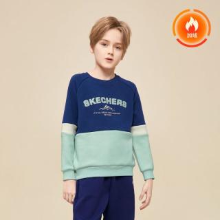 斯凯奇 男中大童|男童卫衣针织套头卫衣潮流时尚秋季（120-130码）