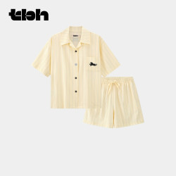 野兽派 tbh野兽派家居天丝棉家居服套装四季可外穿情侣睡衣礼物