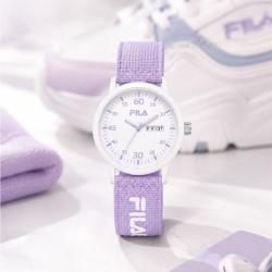 FILA 时尚学生初高中男生女生手表双历个性防水静音考试石英表6835