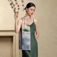 上海故事 桑蚕丝真丝提花披肩2026夏季印花百搭长巾女礼盒装-锦绣韶华