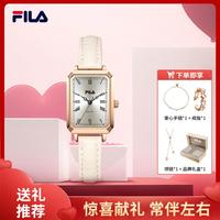 FILA 礼物丨复古简约手表女款小方表女学生优雅女士气质腕表6512