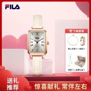 FILA 礼物丨复古简约手表女款小方表女学生优雅女士气质腕表6512