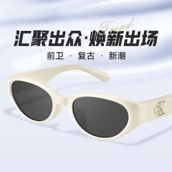 卡尔文·克莱恩 CK墨镜复古猫眼女款高级感窄框太阳镜男防紫外线