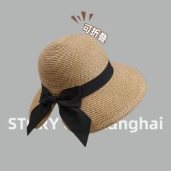 上海故事 2025帽子女高级感时尚春夏防晒遮阳渔夫帽遮脸防紫外线草帽