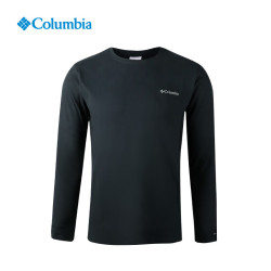 Columbia 长袖T恤男秋冬户外热能反射保暖圆领卫衣XE9365 黑色 XL