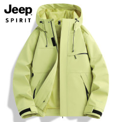 JEEP SPIRIT 三防冲锋衣女三合一2026新款户外防风小个子登山徒步超好看外套 青果绿 L