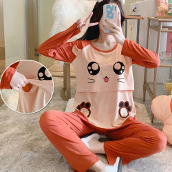 月子服保暖吸汗产妇哺乳坐月子喂奶产后孕妇睡衣夏季薄哺乳睡衣