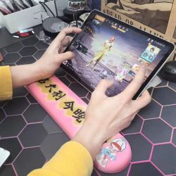 电竞游戏鼠标键盘腕垫鼠标垫加厚桌垫粉色防水办公防滑手托护腕垫