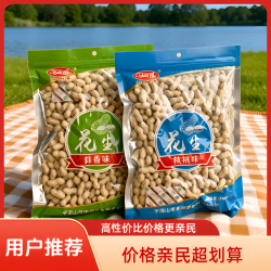 刘师傅新货小珍珠花生精选1斤装蒜香核桃味/五香味花生下酒菜零食