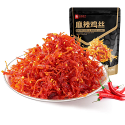 良品铺子 麻辣鸡丝100g川辣香辣味鸡肉丝椒麻鸡肉熟食休闲零食