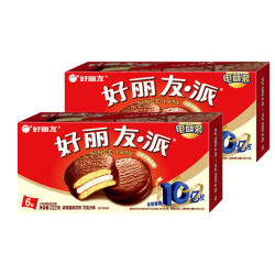 好丽友 西式糕点巧克力派组合6枚×2盒下午茶早餐休闲零食