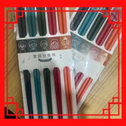 莫兰迪/马卡龙色随机5双家用商用合金筷子高颜值易清洗小清新风