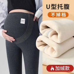 孕妇裤秋冬季外穿大码打底裤百搭显瘦保暖加绒加厚孕期托腹裤春秋