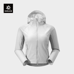 凯乐石 连帽软壳衣女款户外防泼速干透气轻薄弹力风衣外套