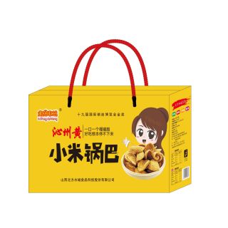 北方水城 沁州黄小米休闲零食小吃 锅巴解馋小零食 礼盒（208克4桶）