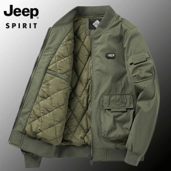 JEEP SPIRIT Jeep吉普秋季男士美式工装外套夹克外套棉服飞行夹克棒球领上衣男