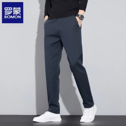 罗蒙 春夏季直筒休闲裤男款爆款2026新款时尚潮流百搭宽松商务长裤