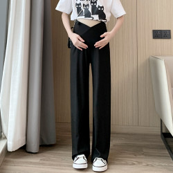 孕妇阔腿裤高腰休闲裤2026新款夏季薄款黑色居家外出两用时尚百搭