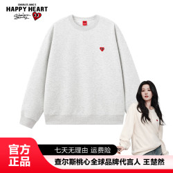 CHARLES JANG'S HAPPY HEART 春秋正品情侣卫衣长袖百搭新款宽松上衣休闲潮流古城
