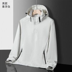 男女同款冲锋衣春秋季运动服连帽休闲防风薄款外