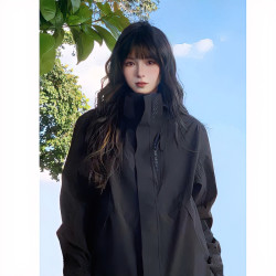 三合一可拆卸户外冲锋衣女男秋冬潮流外套冲锋衣vintage美式夹克