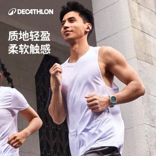 迪卡侬 运动背心男士健身训练跑步透气快干无袖背心-5509888
