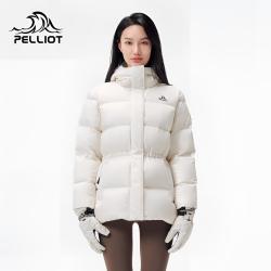 伯希和户外羽绒服女800蓬鹅绒收腰中长款保暖防风防寒加厚连帽